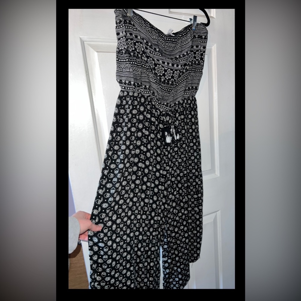Black and white romper
